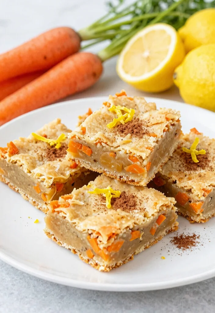 8 Tangy Vegan Lemon Bars Recipes Bright Zesty and Irresistible - 7. Spiced Carrot Lemon Bars 1
