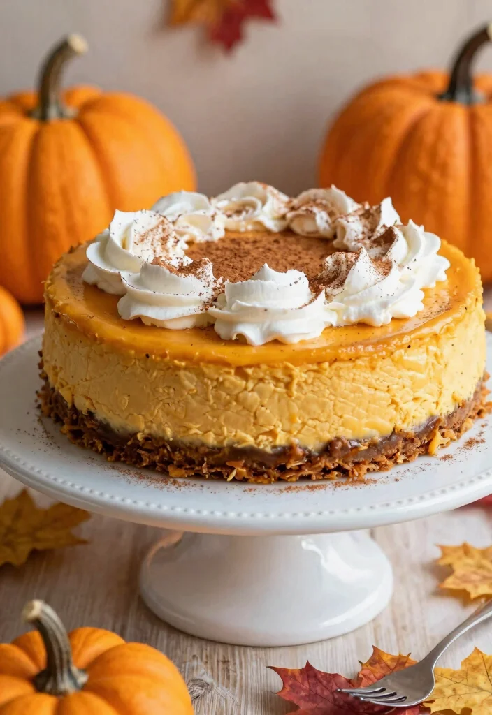 9 Best Vegan Thanksgiving Recipes for a Complete Plant Based Holiday Meal - 6. Pumpkin Spice Vegan Cheesecake 1