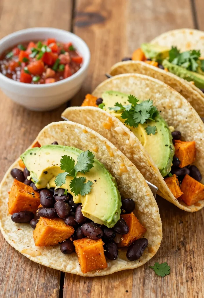 9 Cheap Vegan Meals That Are Tasty, Filling, and Budget Friendly - 1. Hearty Sweet Potato and Black Bean Tacos 1