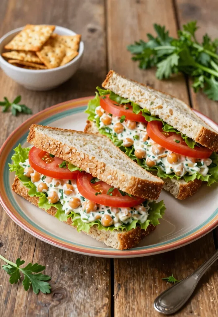 9 Cheap Vegan Meals That Are Tasty, Filling, and Budget Friendly - 2. Classic Chickpea Salad Sandwiches 1