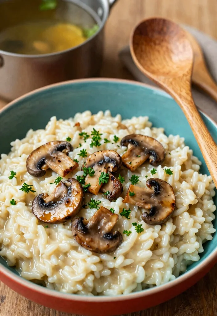 9 Cheap Vegan Meals That Are Tasty, Filling, and Budget Friendly - 3. Creamy Vegan Mushroom Risotto 1