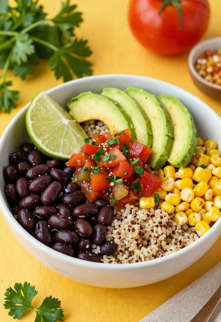 9 Cheap Vegan Meals That Are Tasty, Filling, and Budget Friendly - 5. Quinoa and Black Bean Burrito Bowl 1