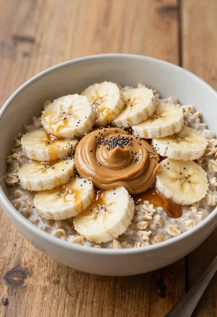 9 Cheap Vegan Meals That Are Tasty, Filling, and Budget Friendly - 8. Peanut Butter Banana Oatmeal 1