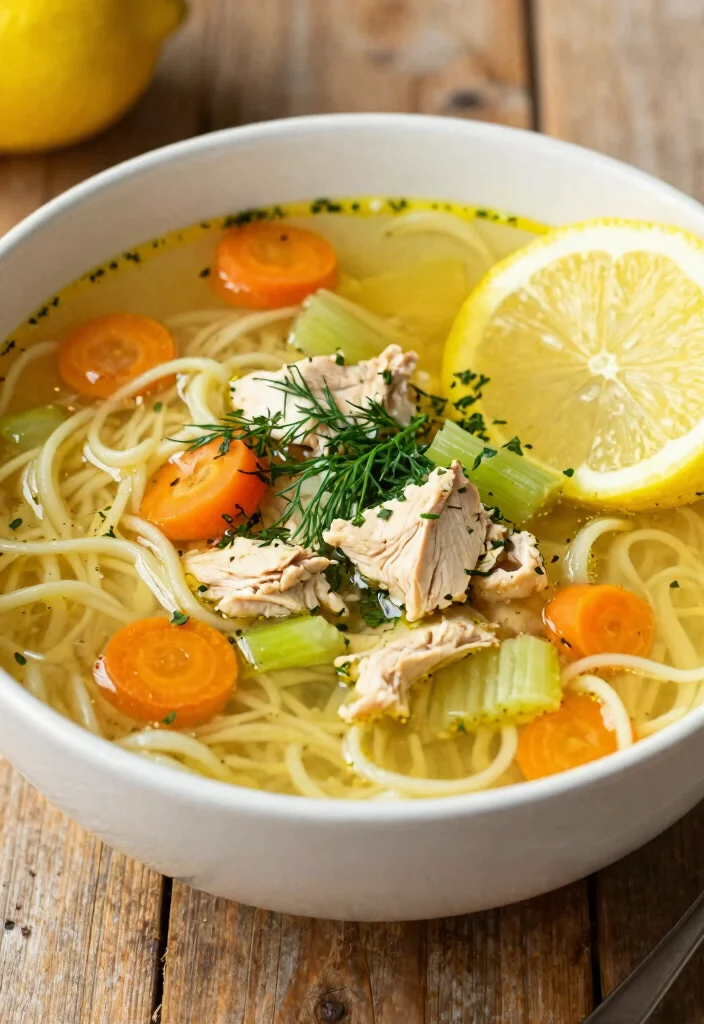 9 Comforting Vegan Chicken Noodle Soup Recipes Warm and Nourishing - 3. Lemon Herb Vegan Chicken Noodle Soup 1