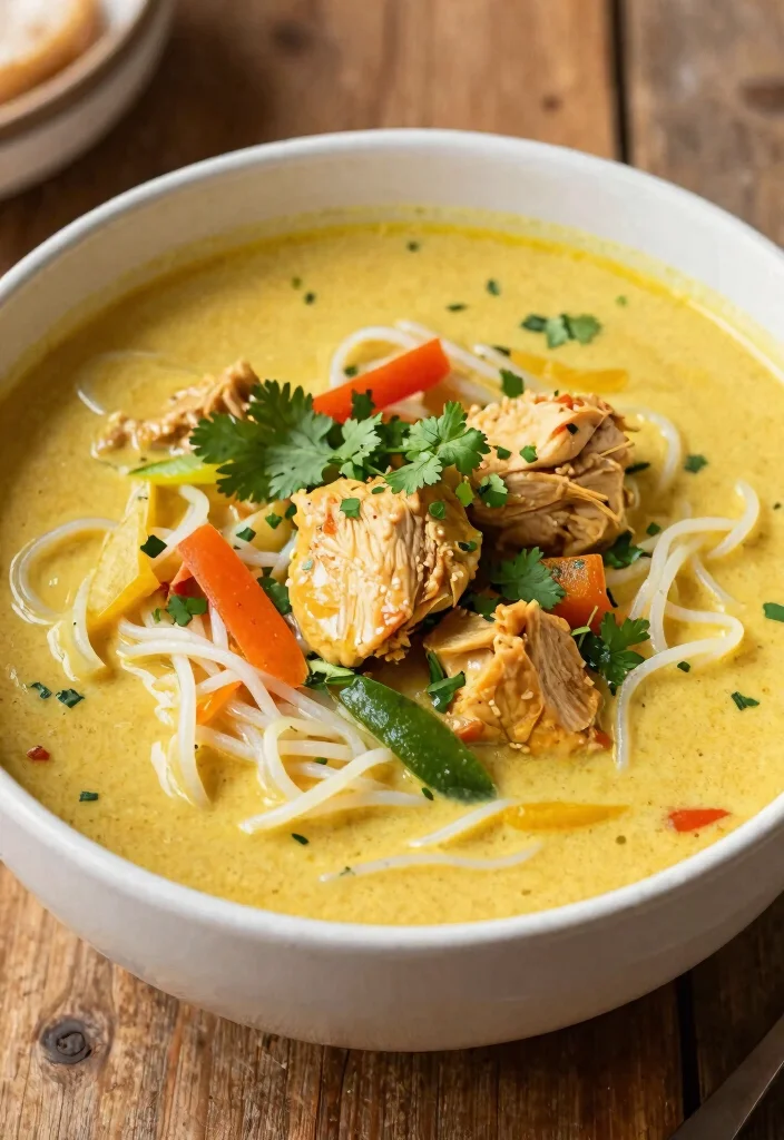 9 Comforting Vegan Chicken Noodle Soup Recipes Warm and Nourishing - 4. Coconut Curry Vegan Chicken Noodle Soup 1