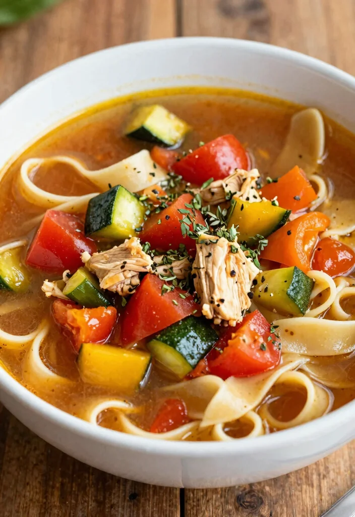 9 Comforting Vegan Chicken Noodle Soup Recipes Warm and Nourishing - 7. Mediterranean Vegan Chicken Noodle Soup 1