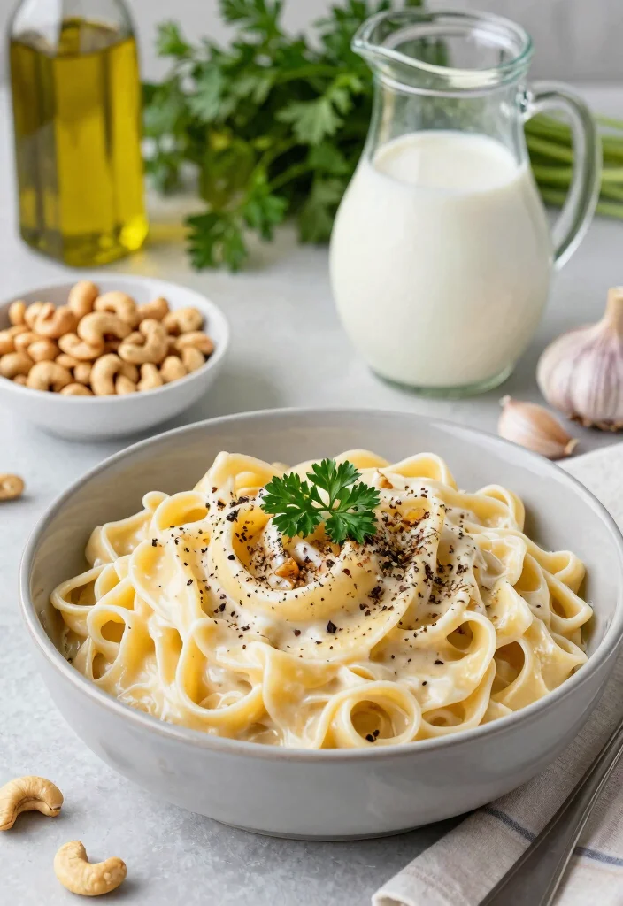 9 Creamy Vegan Pasta Recipes Rich Flavorful and Easy to Make - 1. Dreamy Cashew Alfredo Pasta 1