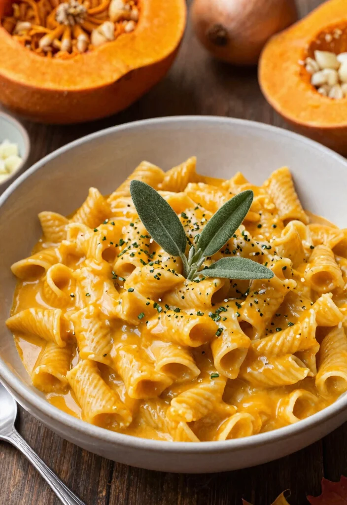 9 Creamy Vegan Pasta Recipes Rich Flavorful and Easy to Make - 5. Creamy Vegan Pumpkin Pasta 1