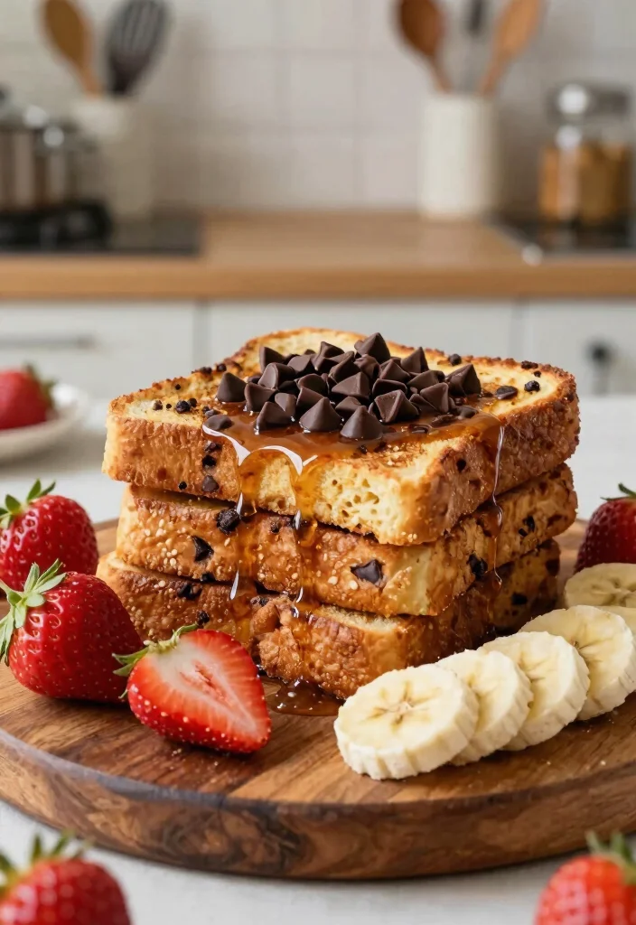 9 Easy Vegan French Toast Recipes Crispy Custardy and Delicious - 4. Chocolate Chip French Toast 1
