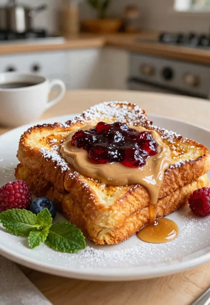 9 Easy Vegan French Toast Recipes Crispy Custardy and Delicious - 9. Stuffed French Toast with Nut Butter and Jam 1
