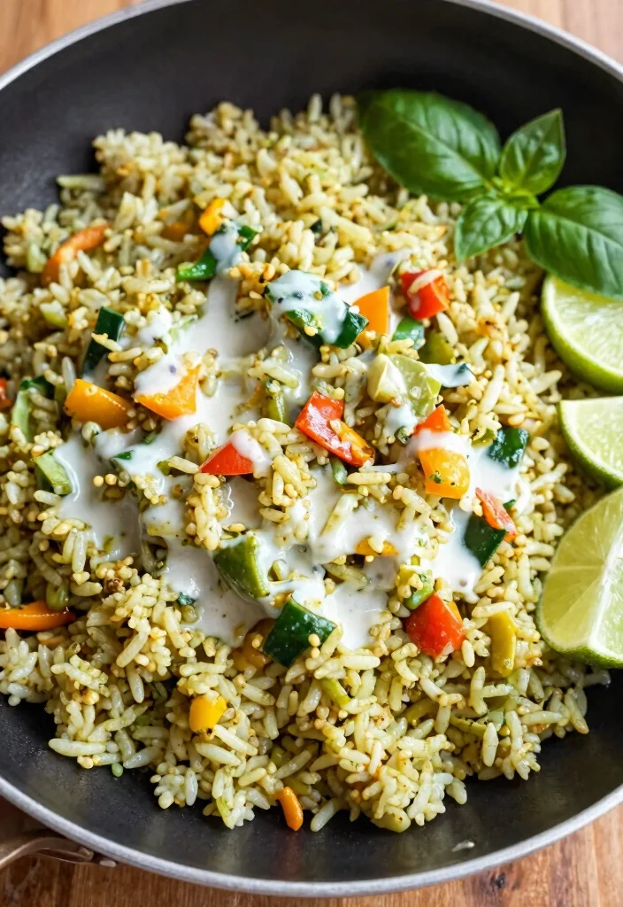 9 Easy Vegan Fried Rice Recipes Quick Savory and Better Than Takeout - 2. Thai Green Curry Fried Rice 1