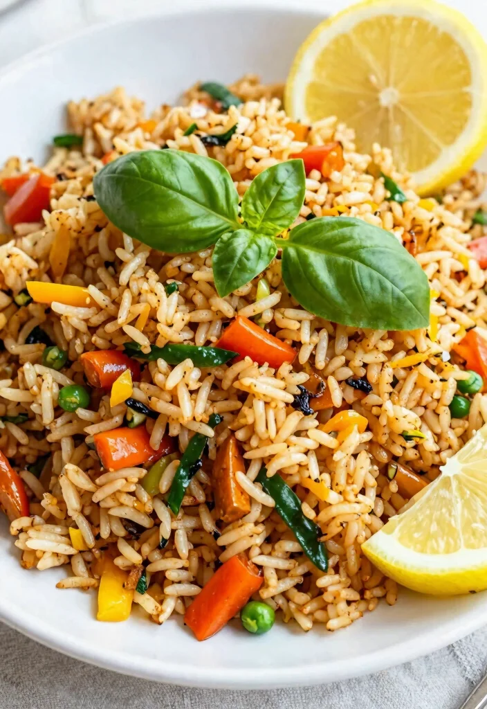 9 Easy Vegan Fried Rice Recipes Quick Savory and Better Than Takeout - 8. Lemon Basil Fried Rice 1