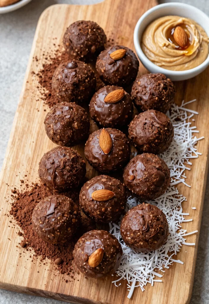 9 Easy Vegan Protein Balls Recipes No Bake and Energy Packed - 2. Chocolate Almond Joy Protein Balls 1