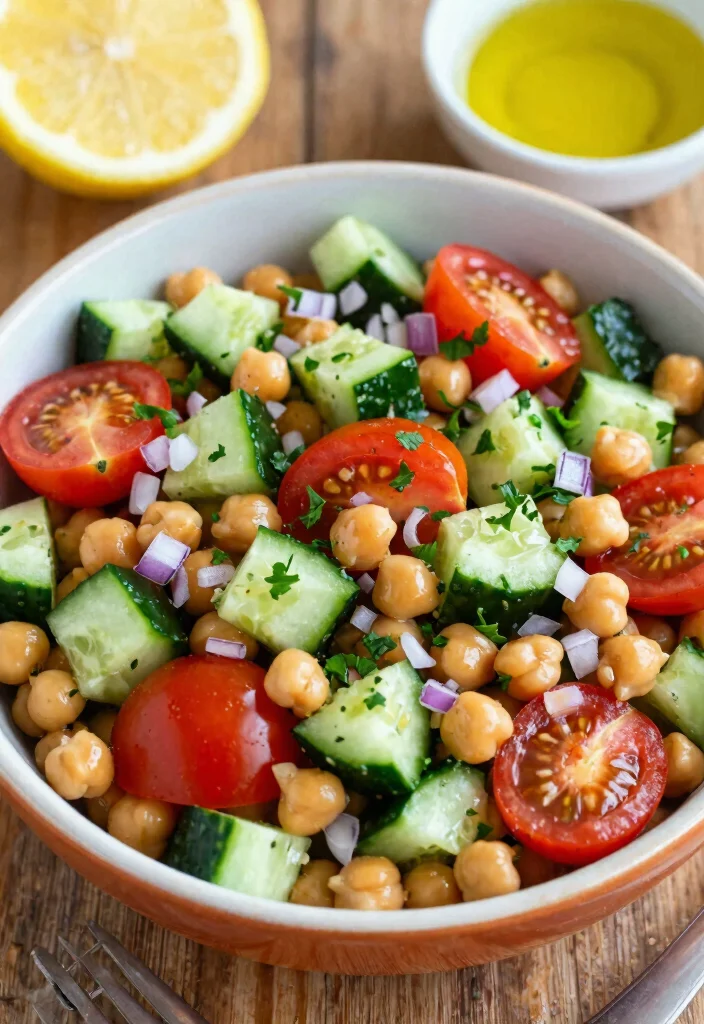 9 Easy Vegan Recipes Perfect for Beginners and Busy Weeknights - 1. Quick Chickpea Salad 1