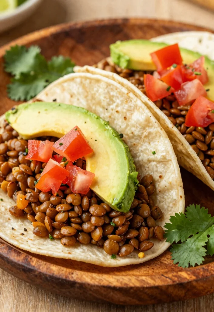 9 Easy Vegan Tacos Recipes Packed With Flavor and Plant Based Protein - 1. Spicy Lentil Tacos 1