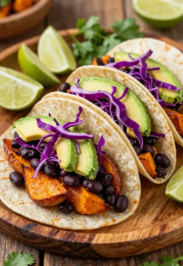 9 Easy Vegan Tacos Recipes Packed With Flavor and Plant Based Protein - 3. Black Bean and Sweet Potato Tacos 1