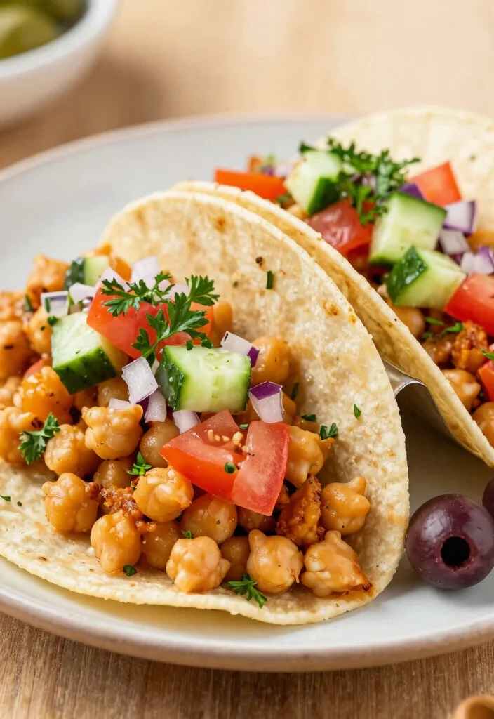 9 Easy Vegan Tacos Recipes Packed With Flavor and Plant Based Protein - 8. Mediterranean-Inspired Tacos 1