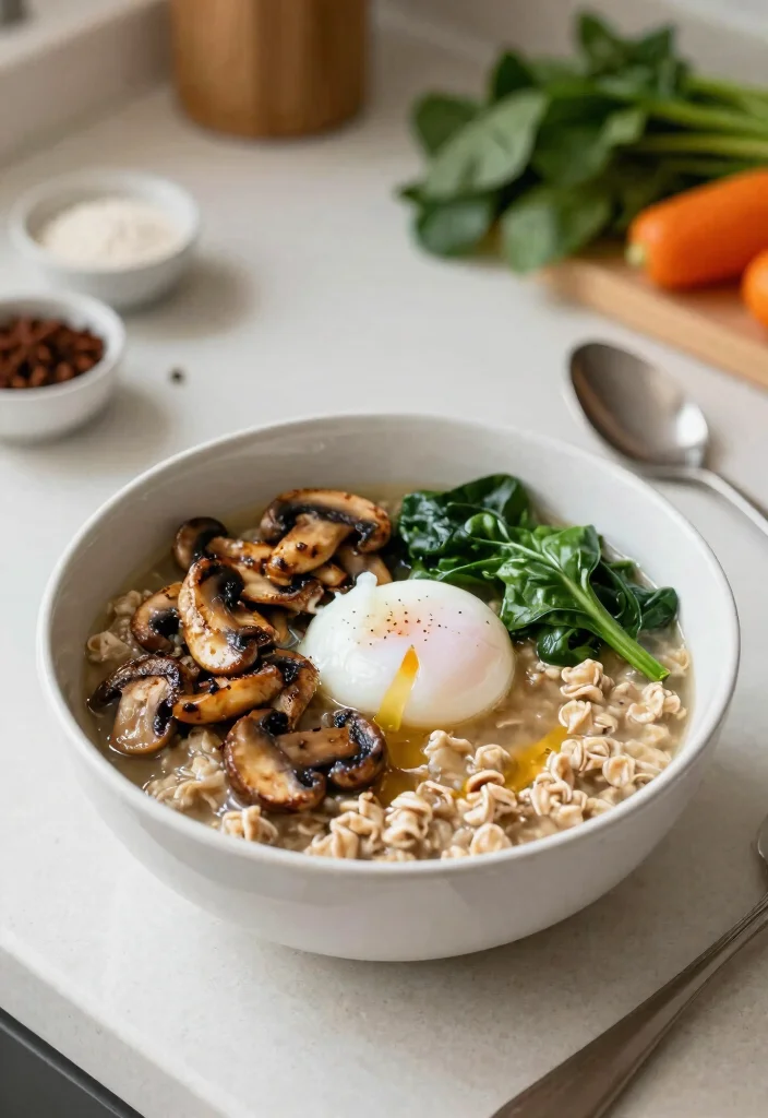 9 High Protein Vegan Breakfast Recipes to Power Up Your Morning - 7. Savory Oatmeal Bowl 1