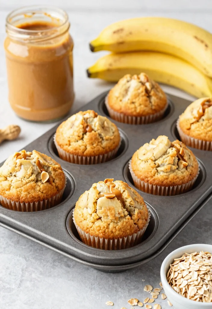 9 Moist Vegan Banana Muffins Recipes Easy Quick and Kid Friendly - 2. Peanut Butter Banana Muffins 1