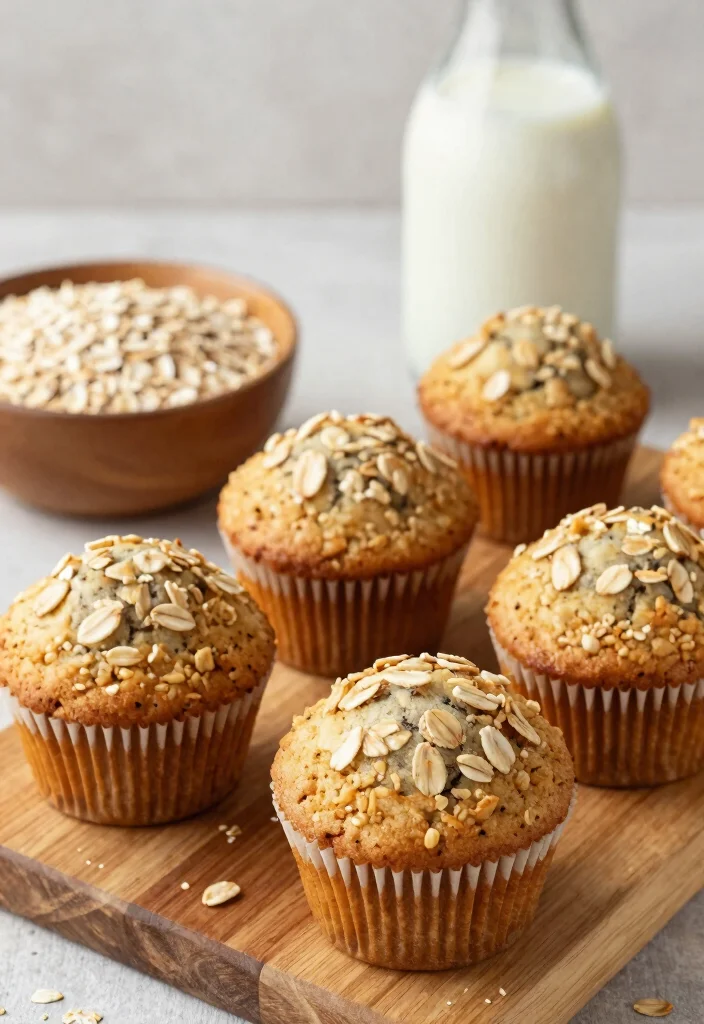 9 Moist Vegan Banana Muffins Recipes Easy Quick and Kid Friendly - 5. Oatmeal Banana Muffins 1