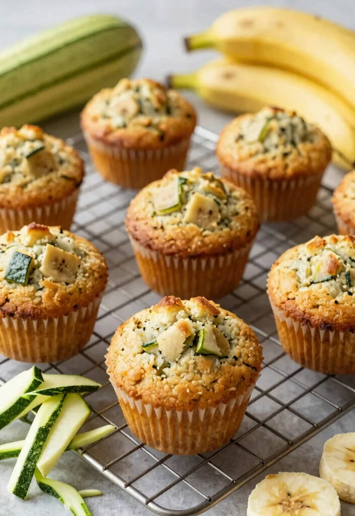 9 Moist Vegan Banana Muffins Recipes Easy Quick and Kid Friendly - 8. Zucchini Banana Muffins 1